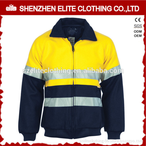 men thick yellow navy winter safety workwear jacket